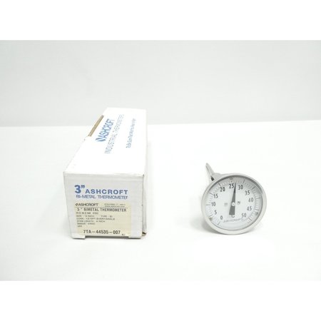 ASHCROFT 3IN 1/2IN 4IN 0-50C NPT BIMETAL THERMOMETER 30EI60E040